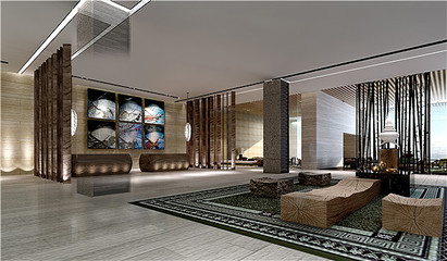 重慶酒店設計公司/酒店前臺裝修裝飾/酒店大堂平面設計